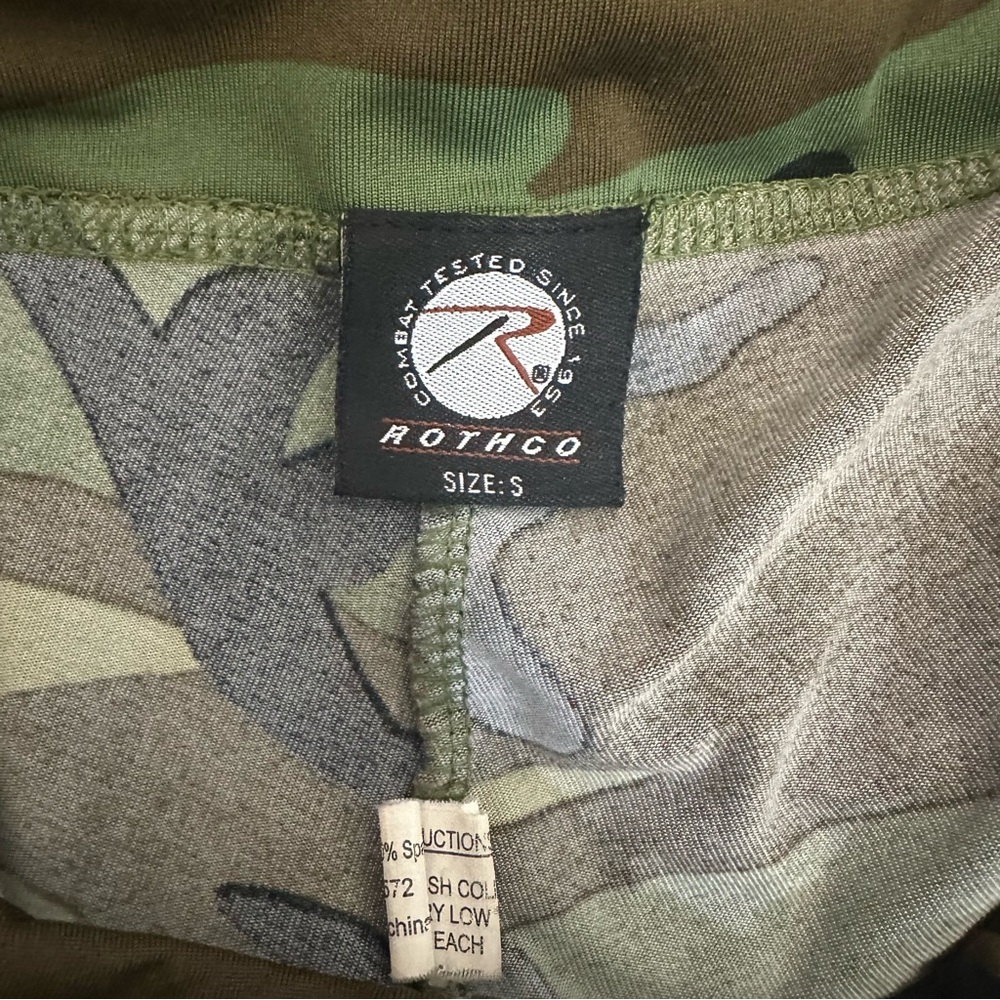 Rothco Camo Leggings - Green & Brown Size Small - Picture 3 of 4